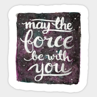 May The Force Be With You - Magenta Sticker